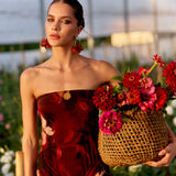 Vestido Linaria flores rojo