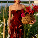 Vestido Linaria flores rojo