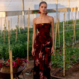 Vestido Linaria flores rojo