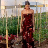 Vestido Linaria flores rojo