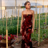 Vestido Linaria flores rojo