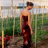 Vestido Linaria flores rojo