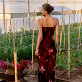 Vestido Linaria flores rojo
