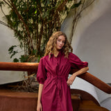 Vestido Néolia burdeo