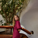 Vestido Néolia burdeo