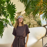 Vestido Evia café