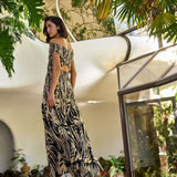 Vestido Elaria zebra negro