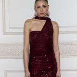 Vestido Minuit burdeo