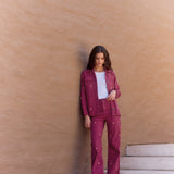 Chaqueta Louisa burdeo bordado