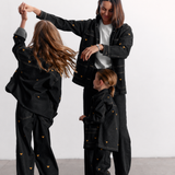 Mini Jeans Silene negro bordado